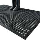 Uniboho Outdoor Rubber Floor Mats Anti Slip Restaurant Commercial Kitchen Rubber Drainage Mat 60 x 35 Heavy Duty Mat for Garage Garden Indoor Outside Industral Pool Entrance Bar Wet Area
