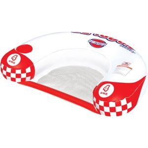 Sportsstuff Noodler 1 Inflatable Floating Lounge Chair with Cup Holder, Red and White