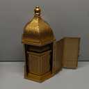 NEEDOMO Ramadan Decorations for Home, 15 & 10.8 Golden Ramadan Lanterns, Vintage Metal Moroccan Candle Lantern Decor for Tabletop, Mantel, Wall, Indoor Outdoor, EID Mubarak Gift