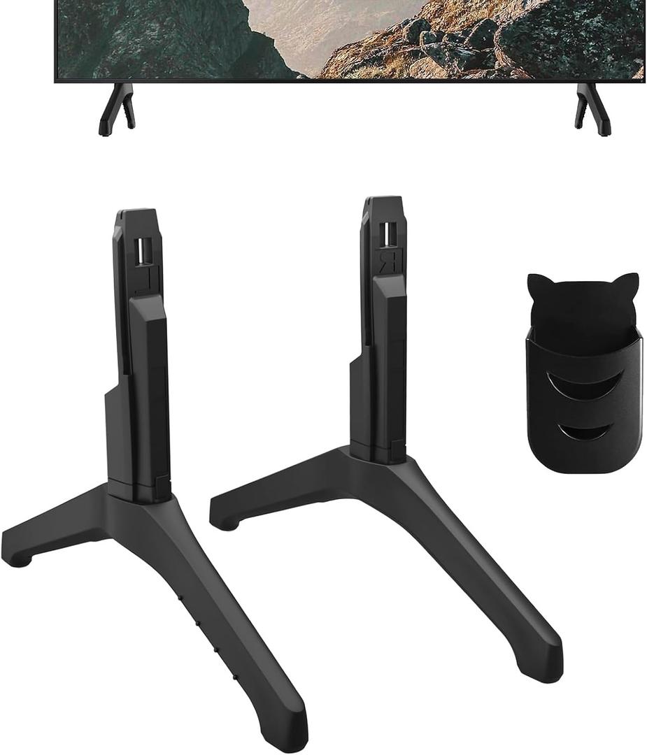 TV Base Stand for Samsung TV Legs Replacement Only for UN50TU7000FXZA UN55TU7000FXZA UN58TU7000FXZA UN50TU7000 UN55TU7000 Not Universal TV Legs for Samsung with Remote Holder Only for Model We List