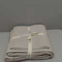 MooMee Bedding Duvet Cover Set 100% Washed Cotton Linen Like Textured Breathable Durable Soft Comfy (Heathered Cream Grey, Super Queen 90"x98")