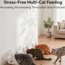 Microchip Cat Feeder for Multi-Cat Homes, RFID Pet Feeder that Stops Food Stealing, Works with Microchip or RFID Tag, Rechargeable, Stainless Steel Bowl for Wet & Dry Food