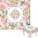 Mahjong Tablecloth 55" x 55" Polyester Square Instructional Design with Rules for Family Game Night Party Favor Supplies(Elegant)