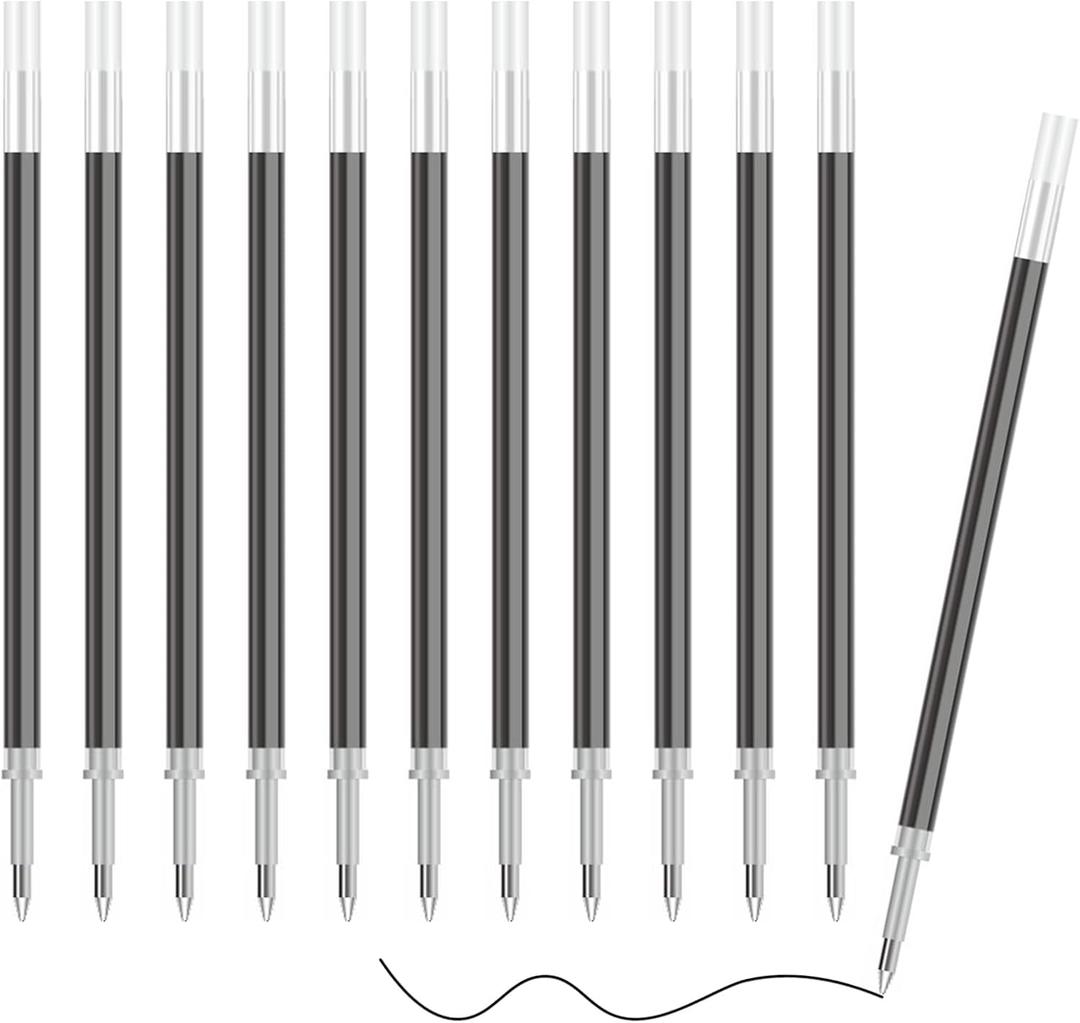 5 x SUIN 0.7mm Gel Ink Pen Refills, Black, 12pcs for SUIN Gel Ink PENS