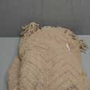 Bedsure Throw Blankets for Couch - Textured Chunky Knit Woven Chenille Blanket - Super Soft, Warm Decorative Boho Throw with Tassels for Bed, Sofa and Living Room Decor, Khaki, 50x60 Inches
