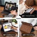 Handmade Case for iPad Pro 11 Inch (M5/M4) 2025/2024 with Pencil Holder Pocket,Magnetic Closure,Auto Sleep/Wake,Vegan Leather Folio Protective Cover,Multi Angles Stand,Dark Brown