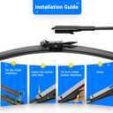 22" 20" Windshield Wiper Blades Replacement for 2013-2020 Lincoln MKZ / 2007-2021 Ford Mustang Original Factory Quality Front Wipers Blade Set for My Car - (Pack of 2)