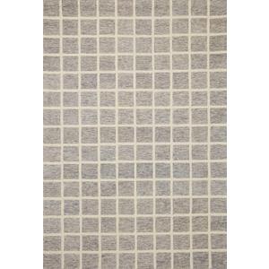 Loloi Chris Loves Julia Polly Collection POL-05 Area Rug 7'-9" x 9'-9" Slate/Ivory Rectangular 0.38" Thick