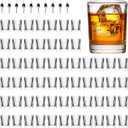 60-Pack 2.2oz Heavy Base Square Shot Glasses Bulk with 10 Pourers,Clear Glass Shooters Set for Tequila,Whiskey,Espresso, Party Favors,Wedding And Birthday Gifts