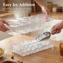 Lifewit Chilled Condiment Containers with Lids 2 Pcs, Plastic Taco Bar Serving Set for Party with 5 Containers, Ice Garnish Tray for Mimosa Bar Supplies, Clear Serving Platter for Fruit, Salad, Snack