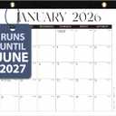 3 x 2026 Desk Calendar, Large Desktop/Wall Monthly Calendar (Jan. 2026 - Jun. 2027) 17'' x 12'' School Year Desk Planner for Teacher Family School Office Supplies