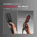 TYMO Hair Straightener Brush - Upgraded Ionic Compact Straightening Brush for Women with Wave-Design Bristles, Fast, Smooth Styling, Lightweight Hot Comb & Travel Flat Iron, 1 Billion Ions, Black