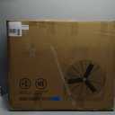 24 Inch Industrial Fan Heavy Duty, 8500 CFM High Velocity Floor Fan Misting 3 Speeds, Metal Construction and Aluminum Blades, 360 Tilt Metal Fan Cooling Outdoor Patio Garage Warehouse Shop Factory