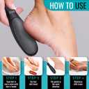 Foot rasp Pedicure Foot File - Removes Damaged and Hard Skin, Avoids Callus Buildup Gentle, Fine File for At-Home Professional Treatment (Black, Waterproof, Comes with Original Pouch)