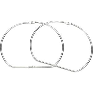 PATIKIL 2 Pcs D Shape Binder Ring, 7.2 Inch Loose Leaf Book Binder Metal Rings Washi Tape Organizer for Index Card Home Office Key Photos DIY Paper Receipts Storage Craft Supplies