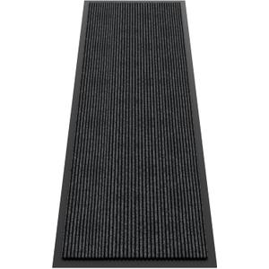 Indoor Outdoor Door Mat, 6 x 2' Doormat for Entryway, Rubber Backing Non Slip Front Door Mat Outside Entrance, Super Absorbent Commercial Floor Mat for Home Office (Charcoal)