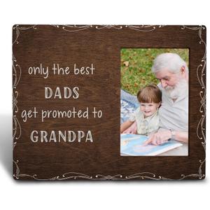Grandpa Gifts Picture Frame, New Grandpa Gifts, Pregnancy Announcement for Grandpa, Grandpa to Be Gifts, Only The Best Dads Get Promoted to Grandpa 4x6 Photo Frame