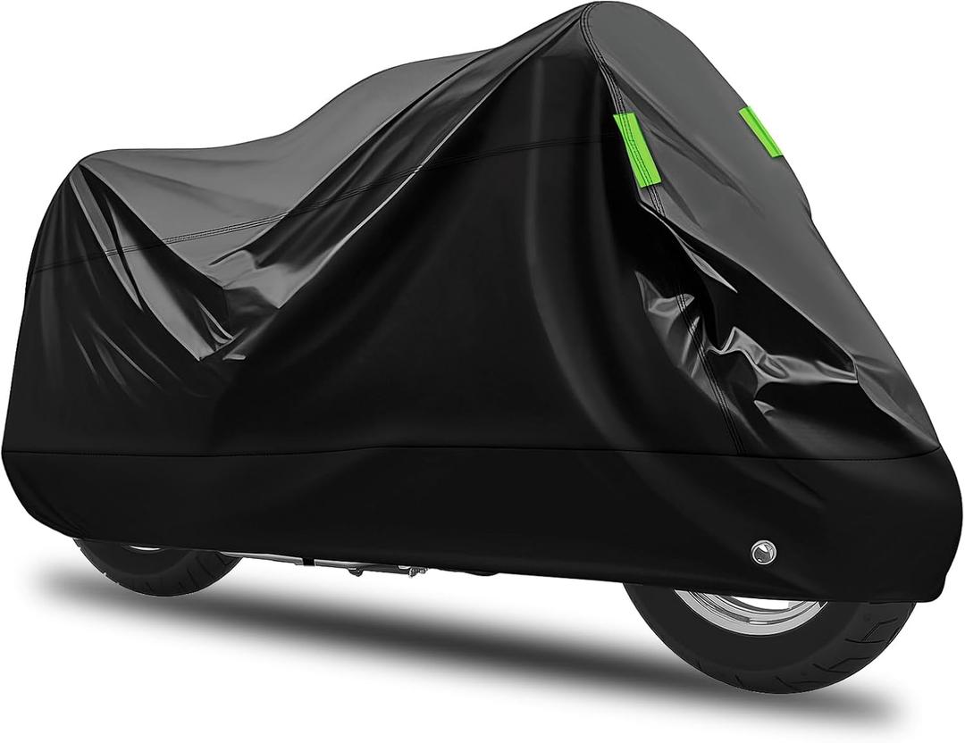 Motorcycle Cover Heavy Duty with Anti-Theft Lock Hole,Water Resistant Scooter Cover for All Weather Outdoor Protection,Universal Moped Covers for Motorcycle Length up to 100.39"