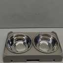 Elevated Bowls for Small Dogs - 3 Height Adjustable Raised Stand With 25oz Stainless Steel Food Bowls, Anti-Slip Feeder Adjusts to 7.5", 6", 2.75", Light Brownish Gray