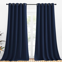 NICETOWN Bedroom Curtains Blackout Drapery Panels, 2 Panels, 70 x 108 inches, Royal Blue, Three Pass Microfiber Thermal Insulated Solid Ring Top Blackout Window Curtains/Drapes