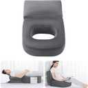 HOMBYS Extra Long BBL Pillow After Surgery for Sleeping & Sitting, Brazilian Butt Lift Pillow with Extended Back Support, BBL Chair with Hole, Mixed Filling (High-Density Foam + Soft Shredded Fill)