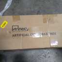 Annecy 4Ft Pre-Lit Flocked Pencil Christmas Tree, Artificial Fir Snow Slim Skinny Christmas Tree for Home, Office, Party Decoration w/ 307 Tips, 100 Warm White & Multi-Color Lights, Metal Hinges&Base