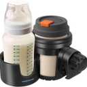 Universal Stroller Cup Holder, 360 Rotation cupholder for Stroller, 2-in-1 Prams Cup Holder with Mega Strength Adjustable Clamp, Fits Most Cups