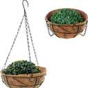 Artificial Faux Hanging Plants Flowers Basket for Outdoor Outside Decoration,Hanging Plants Flowers Basket (1 Basket)