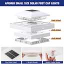 APONUO Solar Post Cap Lights for 4x4 5x5 Posts - IP64 Waterproof, 6500K LED, No-Wire Fence Lights & Deck Lights for Patio Garden Yard Patio, White-Cool White, 24 Pack