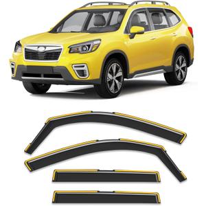 in-Channel Window Rain Guard for Fit for Subaru Forester 2019 2020 2021 2022 2023 2024 Rain Guards Side Window Visors Low Profile Vent Visor Window Deflectors Vent Shades Car Accessories