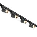 Plug in Track Lighting with Power Cord, 6-Light LED Track Lighting Kit with Track Rail, Modern Kitchen GU10 Track Lighting Fixtures Plug in Ceiling Light with 13FT Plug Cord, Black (No Bulbs)