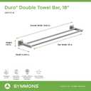 Symmons 363DTB-18 Duro 18 in. Wall-Mounted Double Towel Bar in Polished Chrome