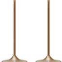 YHT Cordless Rechargeable Table Lamp - 6000mAh Outdoor LED Battery Operated Table Light - Portable Waterproof Dimmable Table Lamps for Restaurant Dining Bedroom Bars Home Patio (Bronze 2P)