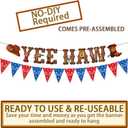 Western Party Decorations, Yee Haw Cowboy Theme Party Decorations Kit for Boys Birthday Cowboy Baby Shower Birthday Party Decor