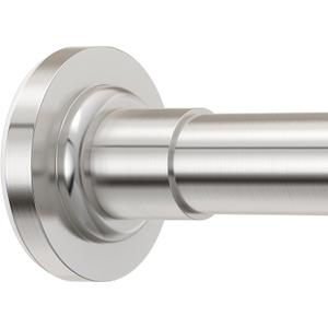 SUNALLY Shower Curtain Rod, Spring Tension Shower Rods Adjustable 32-61 Inch Stainless Steel Telescoping Curtain Rod for Bathroom or Windows, No Drilling, No Slip, No Rust, Nickel