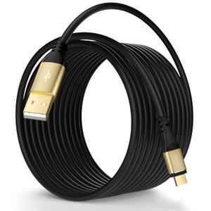 USB to USB C Cable 20FT, Extra Long USB A to USB C Charger Cord, 3A Fast Charging, Compatible with iPhone 17 16 15 Pro Max Plus Air, Samsung Galaxy S25 S24 S23, LG, Car Play and More