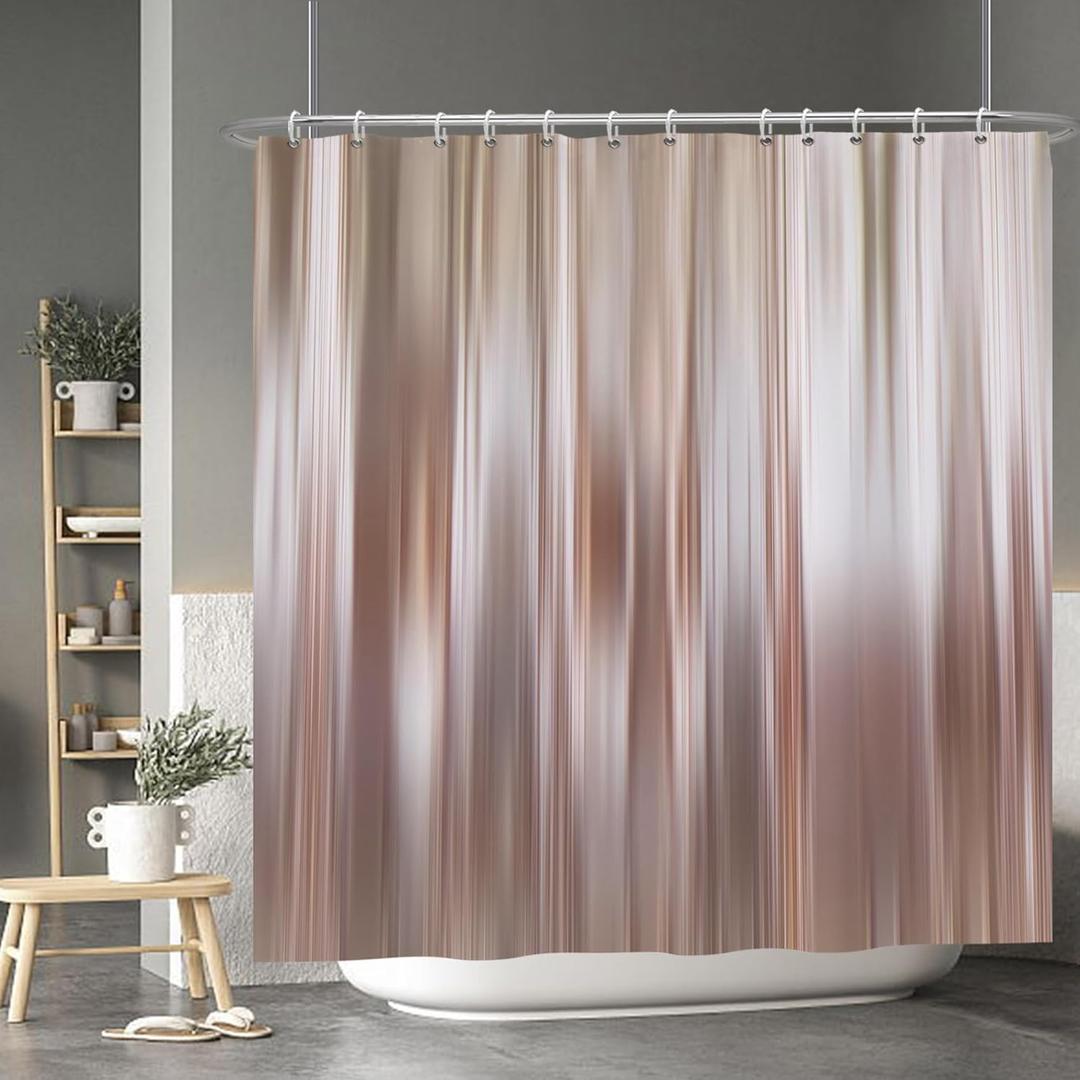Baocicoo Rose Gold Abstract Grunge Shower Curtain Texture Grain Old Retro Modern Shower Curtains for Home Bathtubs Bathroom Decor Waterproof Polyester Fabric with Hooks 72x72 Inches Inches
