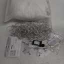 Obrecis White Bed Canopy with Starg Lights for Girls, 8 Corner Post Princess Canopy Bed Curtains with 100 LED Star Lights String Color Changing for Bedroom Decor Twin Full Queen King Bed