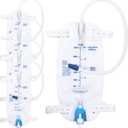 5 Pack 500ml Leg Bag with 18 Tubing  Portable & Wearable for Outdoor Activities, Travel, and On-The-Go  Leak-Proof with Adjustable Straps for Easy Drainage, Blue