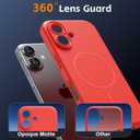 Magnetic for iPhone 17 Case, [Matte Solid Color] [Full Camera Protection] Protective Case for iPhone 17 - Red