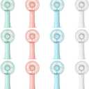 Tujoe 12 Pcs Mini Powerful Handheld Fan 3 Speed Personal Small Portable Rechargeable Fan with Base USB for Women Eyelash Makeup Office Travel Beach Indoor Outdoor (Mixed Colors)
