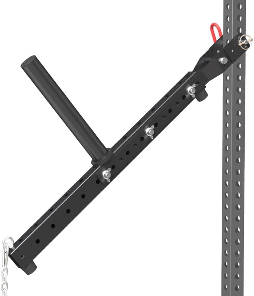 Multi Use Belt Squat Attachment,Adjustable Length Belt Squat System,Fits for 3''X3'' or 2''X2'' Power Racks and 1/2'' or 5/8'' Holes,Belt Squat Machine,Lever Lifting Belt,Lever Arms