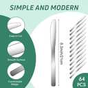 Therwen 64 Pieces Dinner Knives Set Stainless Steel Knife 8.43 Inches Silver Butter Knife Durable Table Knives Silverware for Home Restaurant Kitchen, Dishwasher Safe