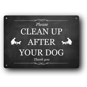 A5 Please Clean Up After Your Dog Sign - 3mm Aluminium Composite, UV Printed, 8" x 6" - Ideal for Parks, Gardens, Outdoor Use