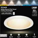 Feit Electric Flush Mount Ceiling Light Slim, Dimmable, 5CCT - 15 in
