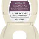 BATH ROYALE Potty Training Seat - Soft Close, Kingsport BR720-02, Round Almond/Bone, Adult/Child Combo