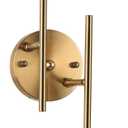 BYOLIIMA Gold Globe Wall Sconce, 7.5" W x 20" H, G9 Base, Compatible with LED or Halogen Bulbs, Perfect for Bathroom, Kitchen, Living Room, Home Office, Lobby, Bedroom