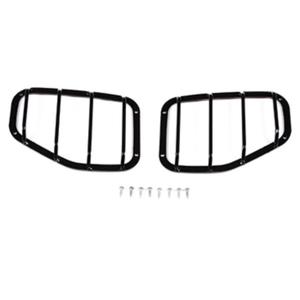 Car Rear Bumper Tail Light Cover Trim Lamp Frame Compatible for Hummer H3 2005-2009 Stainless Steel Black Interior Accessories(Style C)