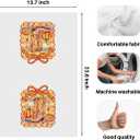 Fall Pumpkin Western Cowgirl Boots Bow Decor Kitchen Towel, Reusable Tea Towel, Dish Towels, Suitable for Bathroom, Home, Kitchen, Sink, Autumn Atmosphere Decoration, 13.8x23.6 Inches