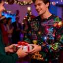 Idgreatim Unisex Ugly Christmas Crewneck Sweatshirt Novelty 3D Graphic Long Sleeve Sweater Shirt (Christmas Tree Snowman)